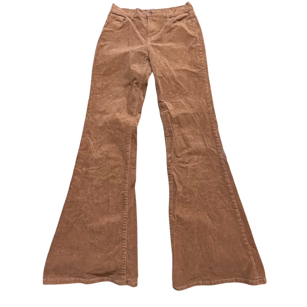 Old Navy Womens Brown Corduroy‎ High Rise Flare Pants Size 6 Regular Retro Boho